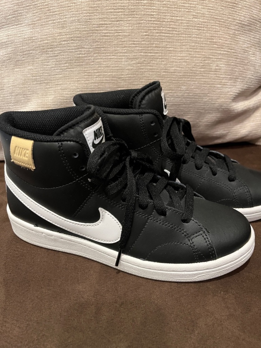 Nike Black and White Mid-Top Sneakers